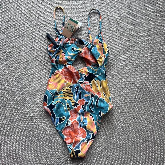 Volcom Take it Easy One Piece Swimsuit Sz XS - Picture 2 of 4